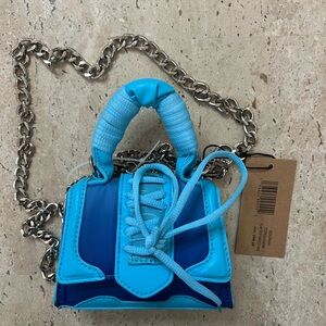 Steve Madden Bdoraa Turquoise Flap Top Handle Bag